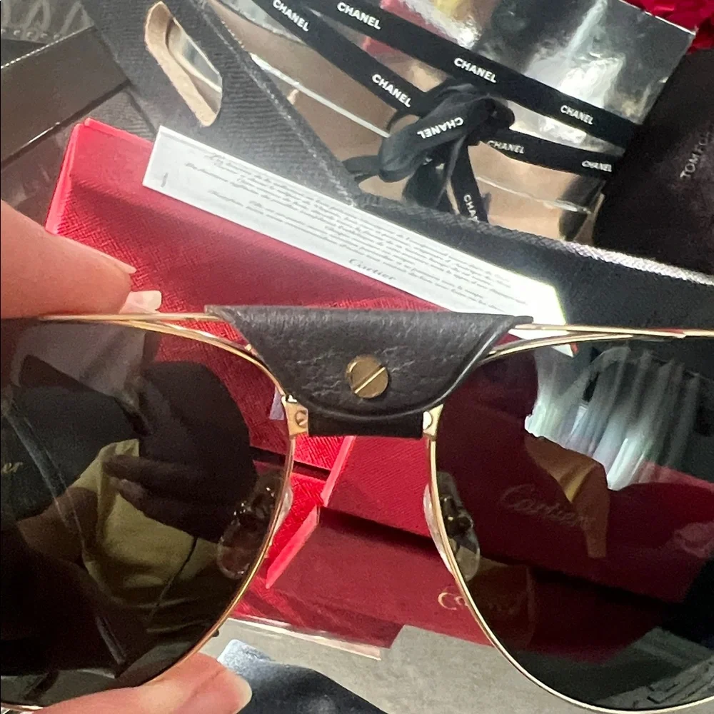 Cartier Gold Aviator Sunglasses